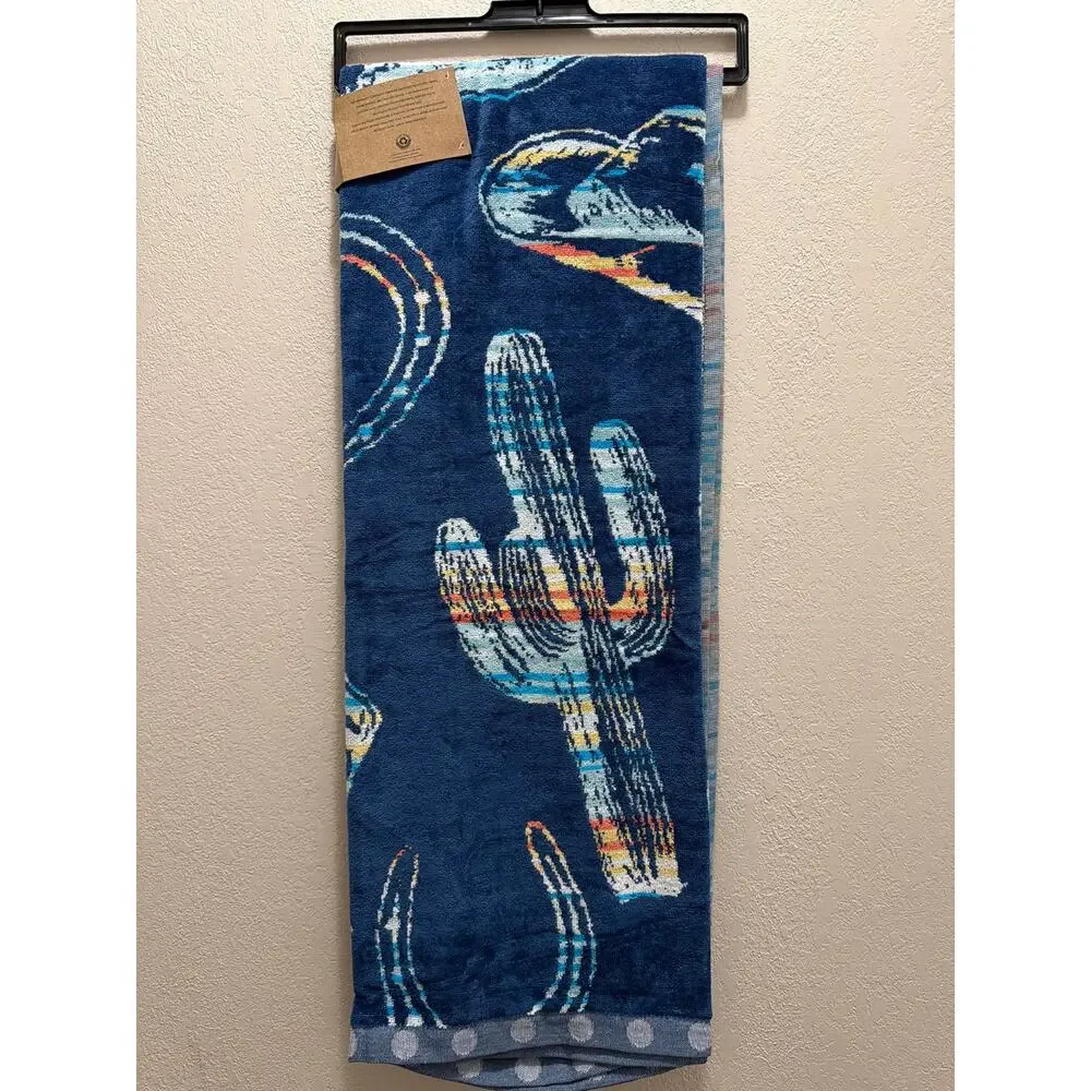 Wrangler Western Beach Towel Navy Blue 36”X68”